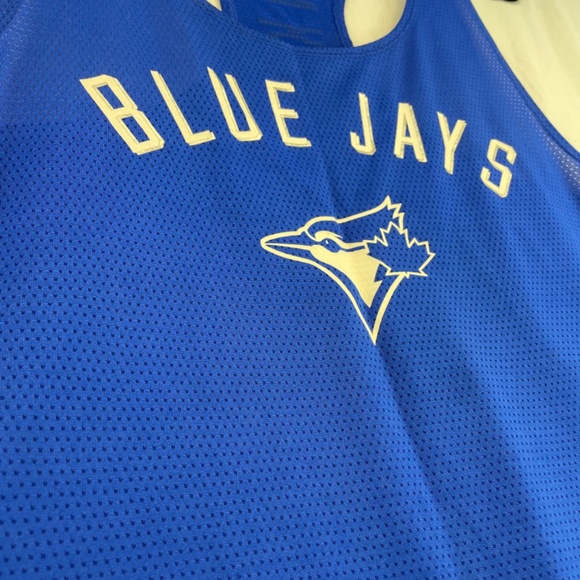 Toronto Blue Jays PINK Mesh Razorback Tank Top Blue Women’s Size Medium - Picture 8 of 9